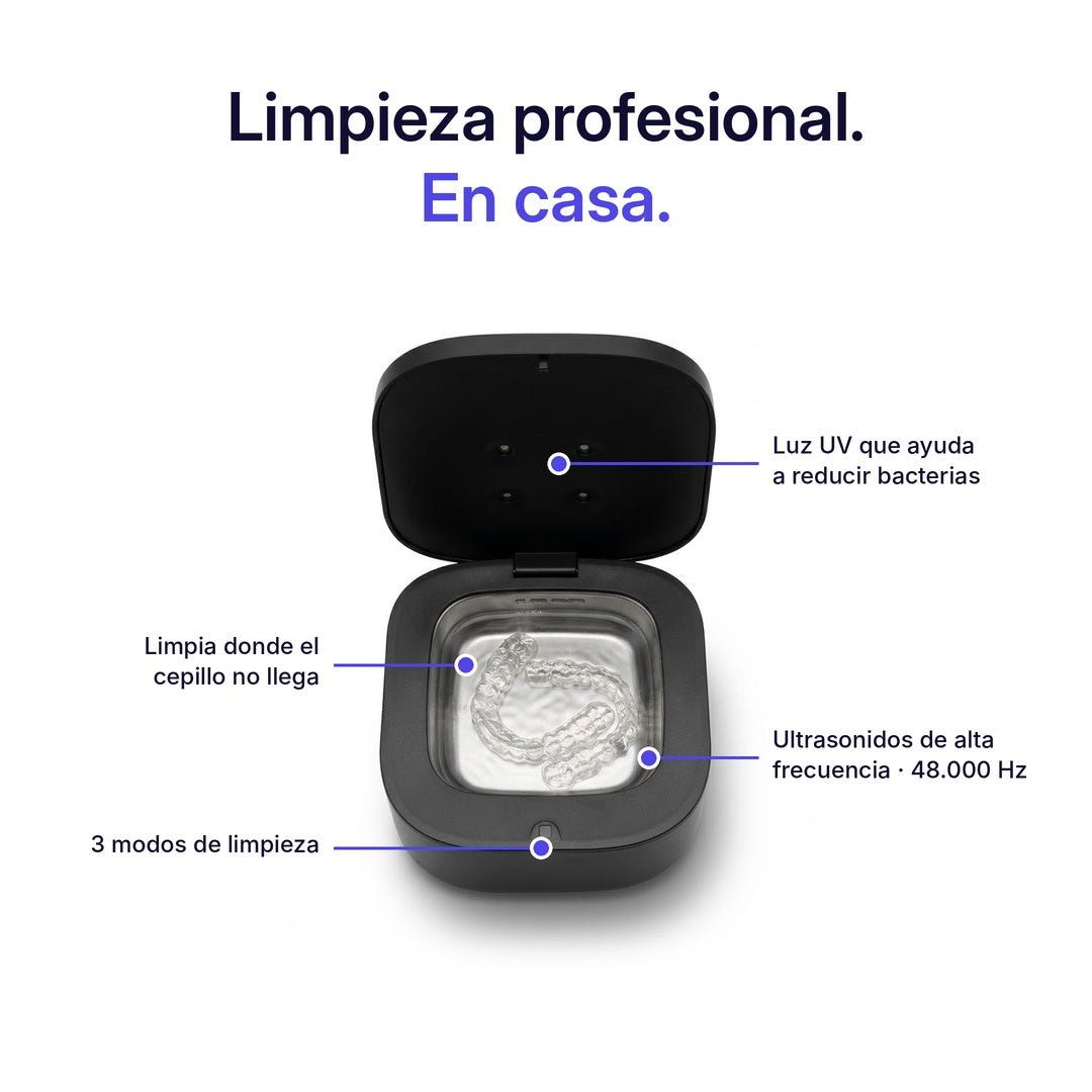 Limpieza profesional en casa: luz UV que ayuda a reducir bacterias, ultrasonidos de 48.000 Hz y 3 modos de limpieza